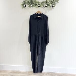 R Label Ralph Lauren 100% Silk Wide Leg Jumpsuit XL AA4607